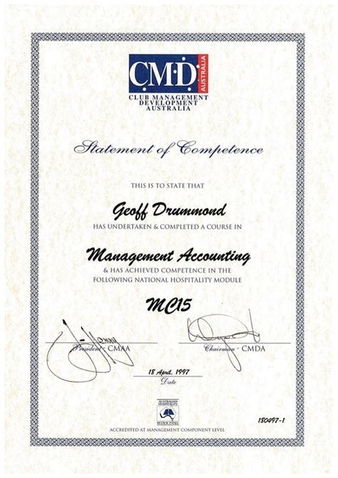 managerial accounting certificate
